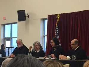 From left to right: Justice Daniels, Justice Maes, Chief Justice Vigil, and Justice Chavez